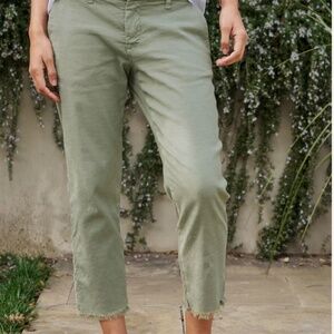 Frank & Eileen Wicklow Sage Green cropped pant - 8 - XLNT